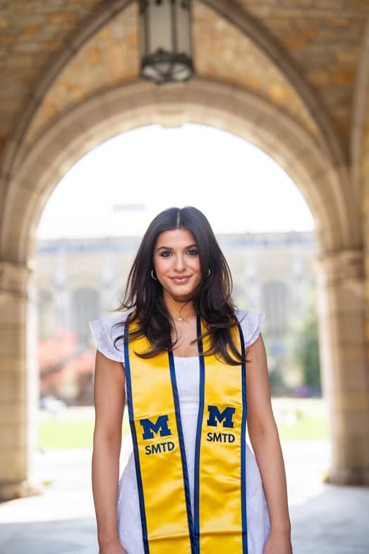 Graduation ceremony photo of Katie 