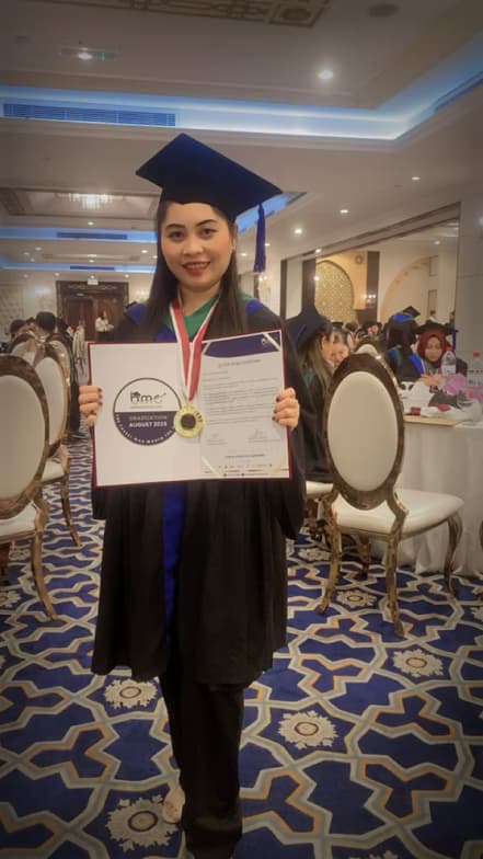 Graduation ceremony photo of Ana Lou 