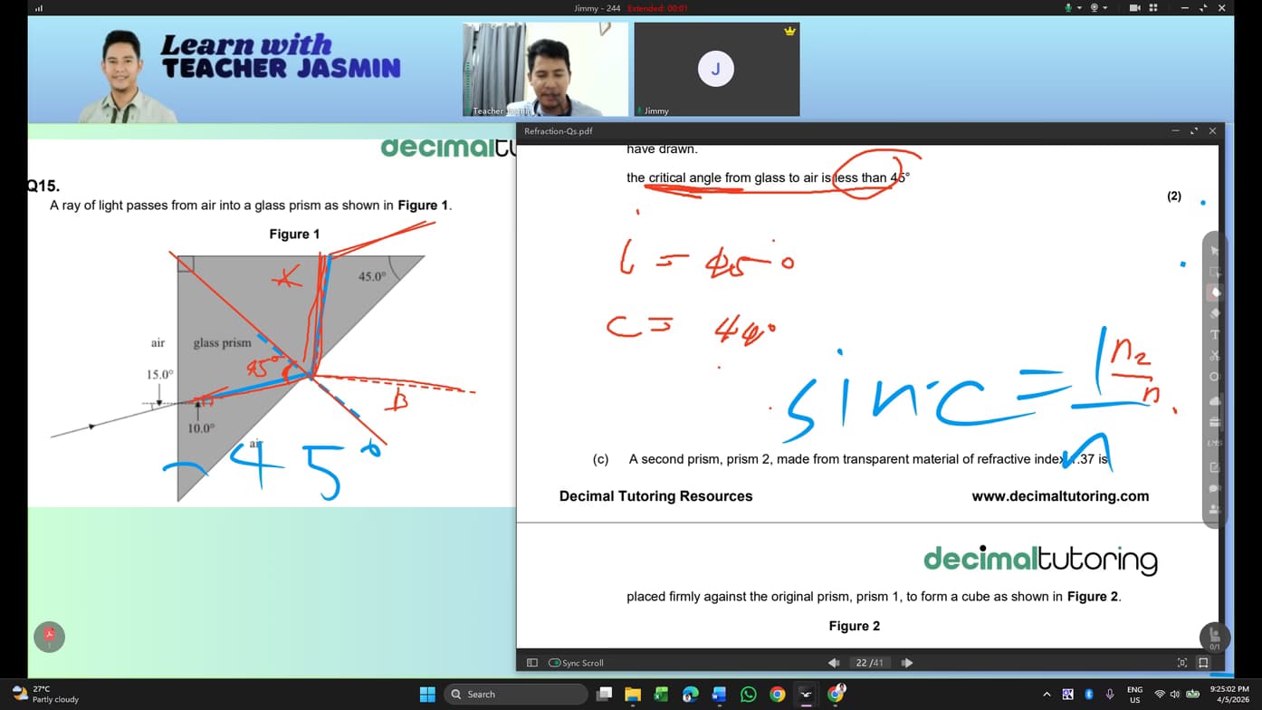 Jasmin conducting a lesson 