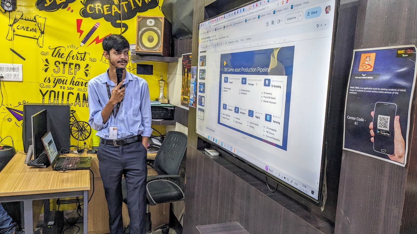 Rohit conducting a lesson 
