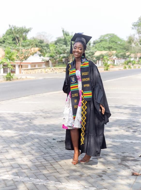 Graduation ceremony photo of Bridget  