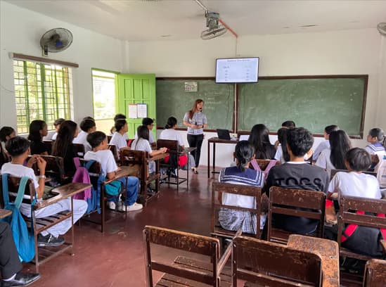 Rosalene conducting a lesson 