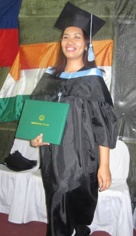 Graduation ceremony photo of Eden Lou 