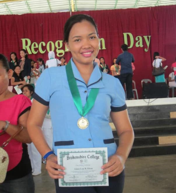Graduation ceremony photo of Eden Lou 