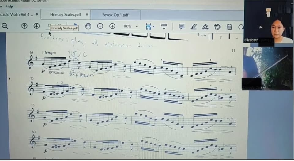 Violin learning materials by Elizabeth 