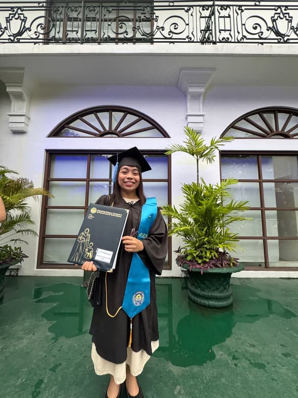Graduation ceremony photo of Mary Jean 