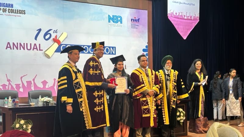 Graduation ceremony photo of Gunjit 