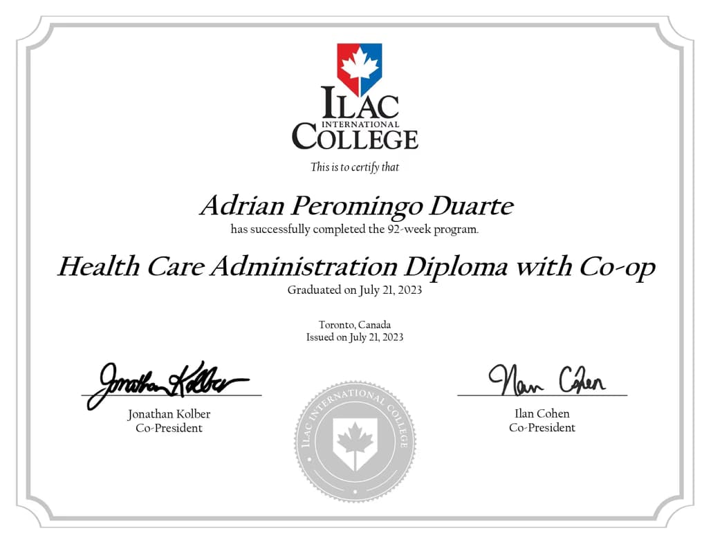Verified degree or teaching certification of Adrian 