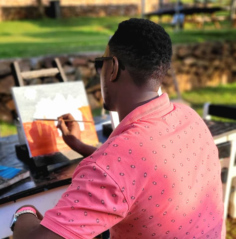 Ghislainenjoying a hobby outside teaching 