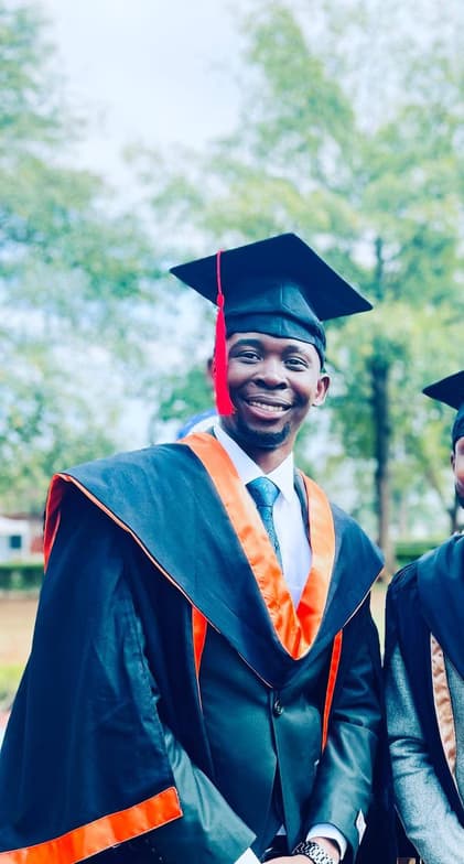 Graduation ceremony photo of Francois 