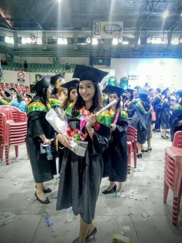 Graduation ceremony photo of Shekinah Mae  