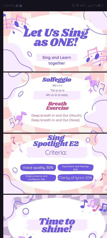 Singing learning materials by Vince Albert 