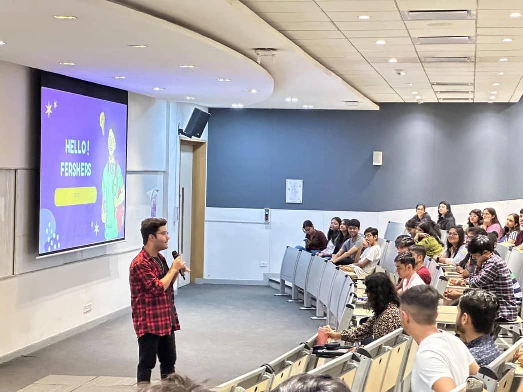 Pranav conducting a lesson 