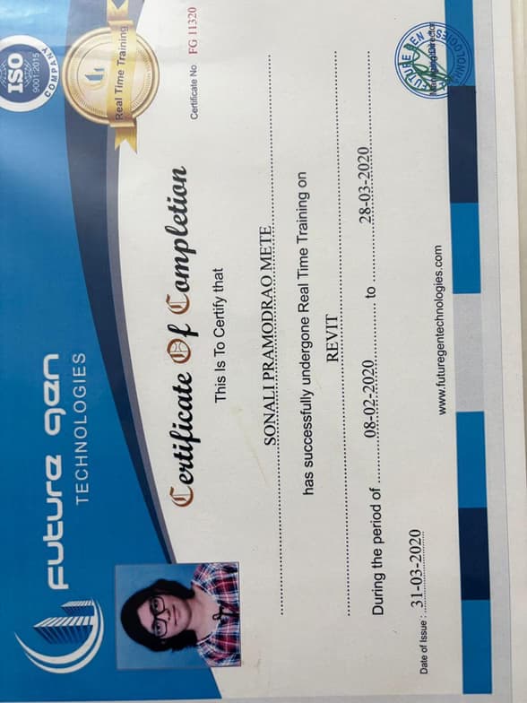 Verified degree or teaching certification of Sonali 