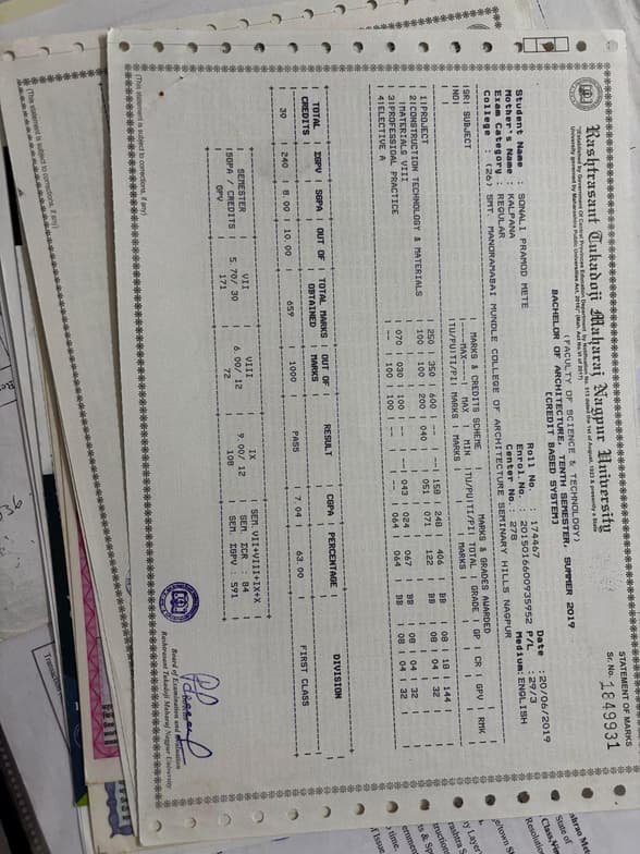 Verified degree or teaching certification of Sonali 