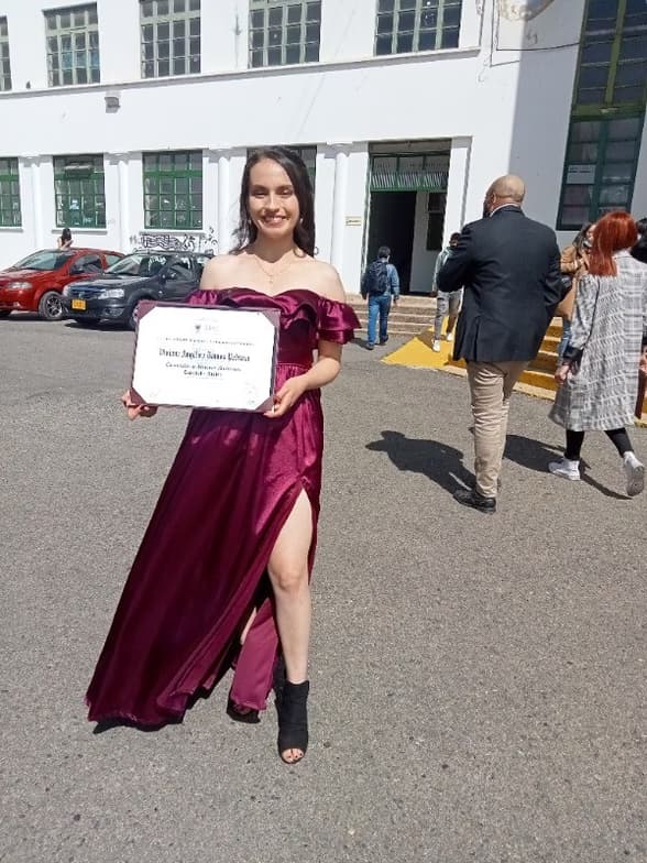 Graduation ceremony photo of Viviana 