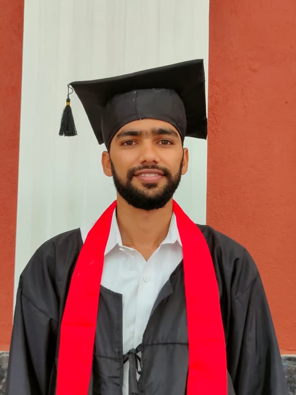 Graduation ceremony photo of Manjunath 