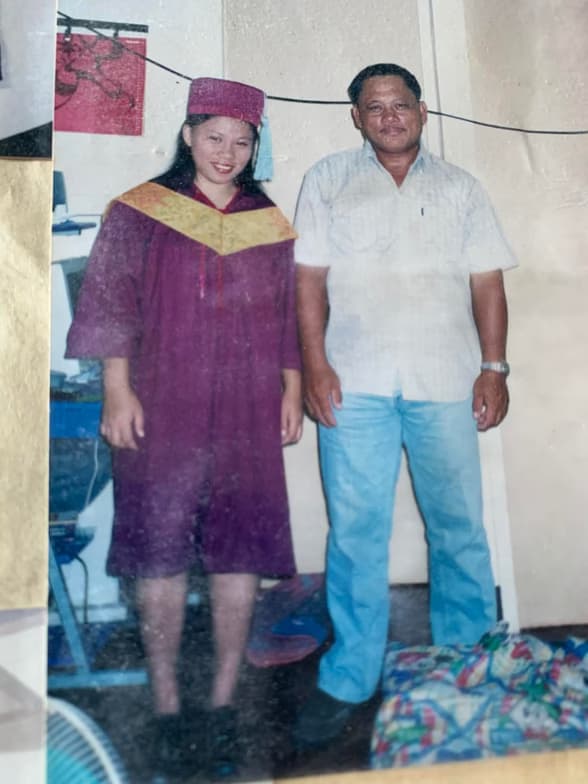 Graduation ceremony photo of Irene 