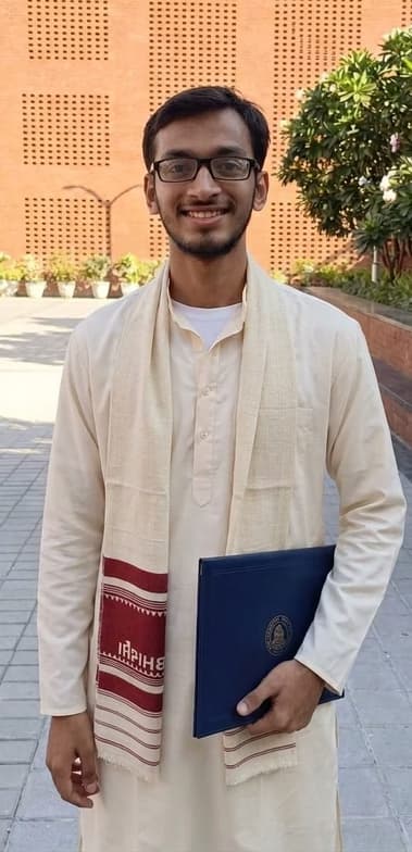 Graduation ceremony photo of Vishwanjay 