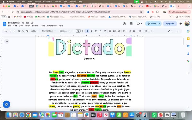 Spanish learning materials by Viviana 