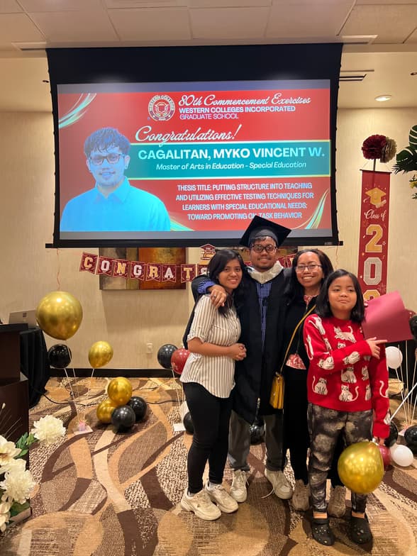 Graduation ceremony photo of Myko Vincent 