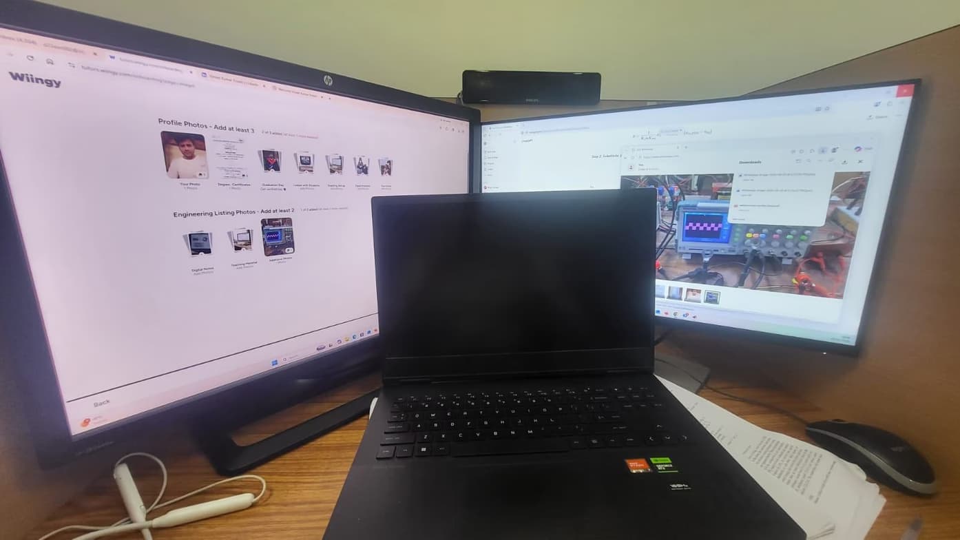 Teaching setup of Vineet for private tutoring 