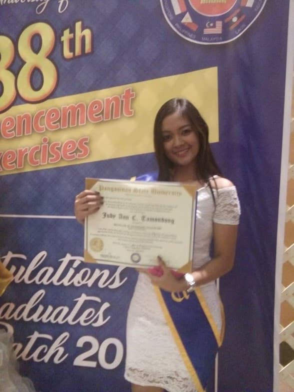 Graduation ceremony photo of Judy Ann 