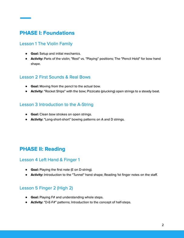 Violin learning materials by Enoch 