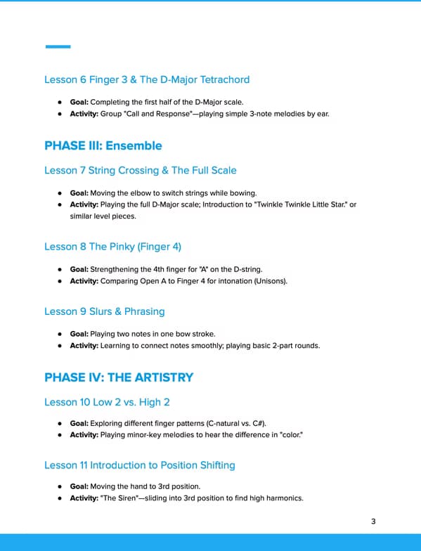 Violin learning materials by Enoch 