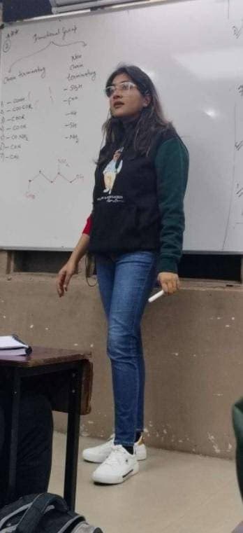 Vanshika conducting a lesson 