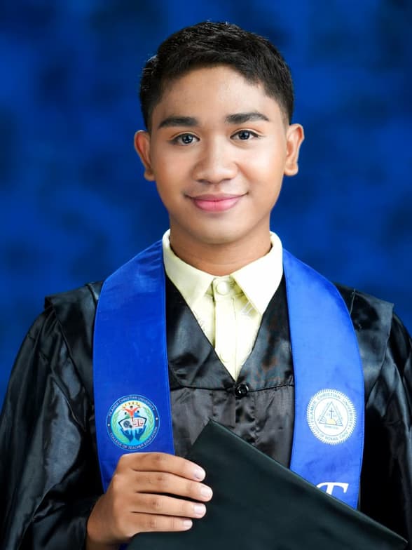 Graduation ceremony photo of John Emmanuel  