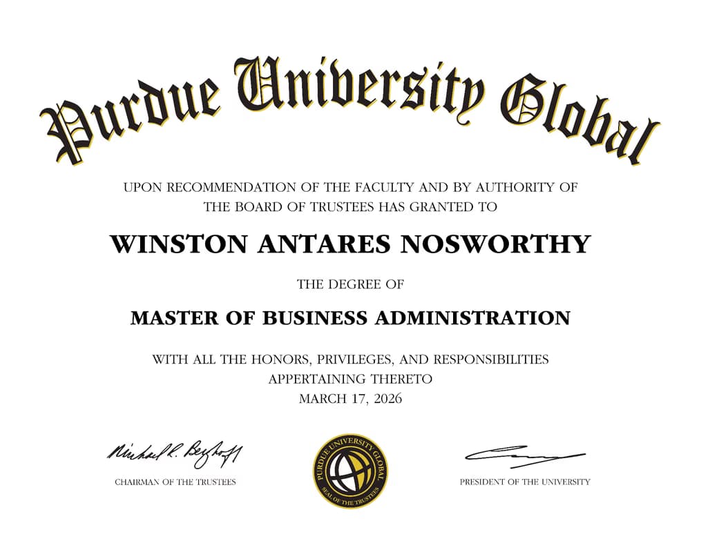 Verified degree or teaching certification of Tarie 