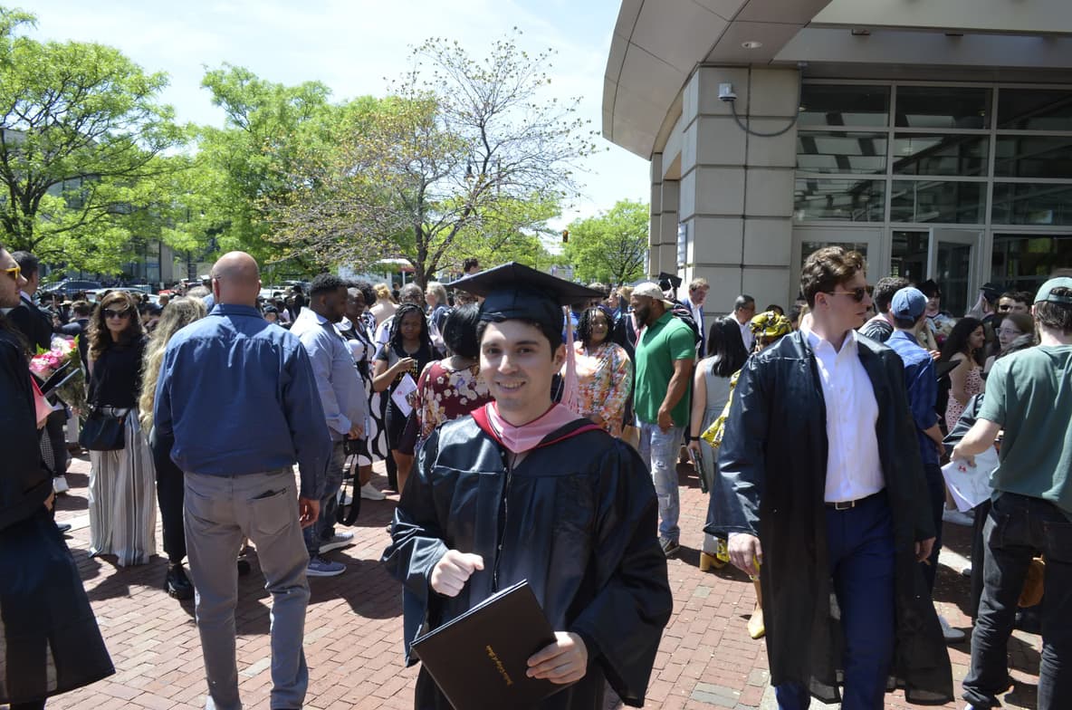 Graduation ceremony photo of Felipe 
