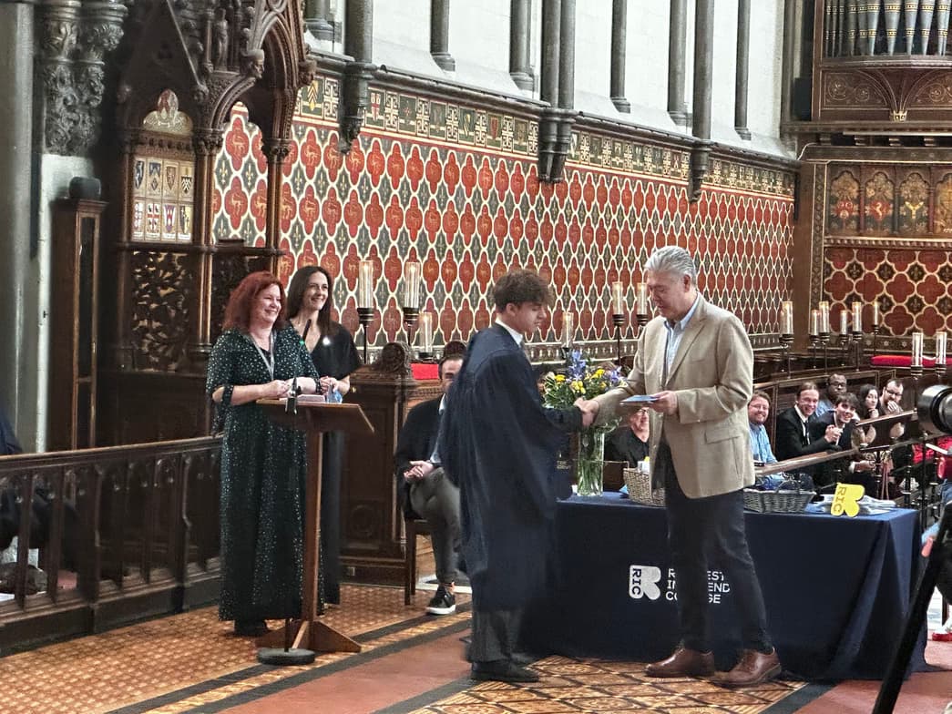 Graduation ceremony photo of Maximilien 