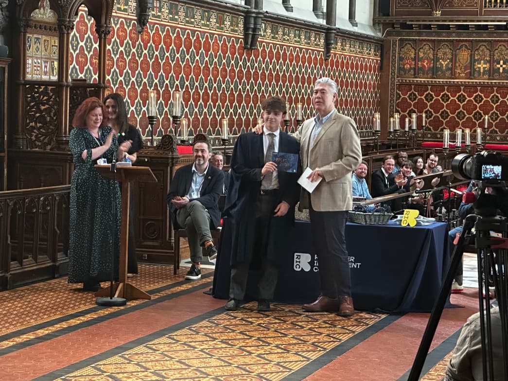 Graduation ceremony photo of Maximilien 
