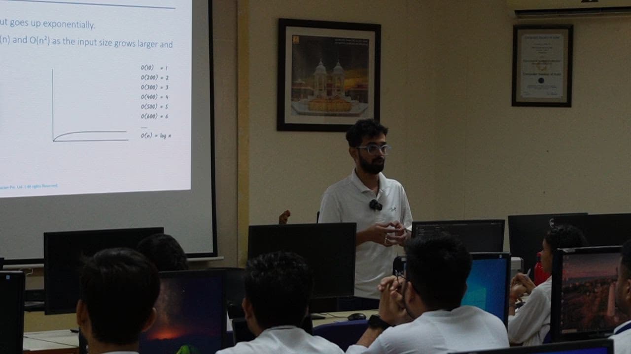 Amit conducting a lesson 
