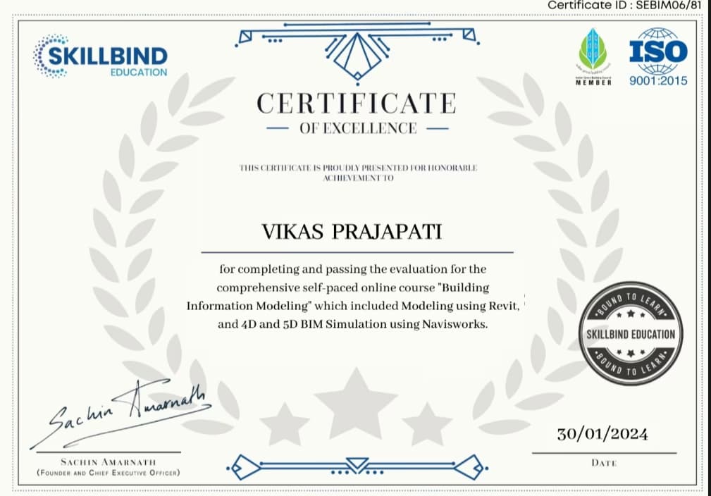 Verified degree or teaching certification of Vikas 