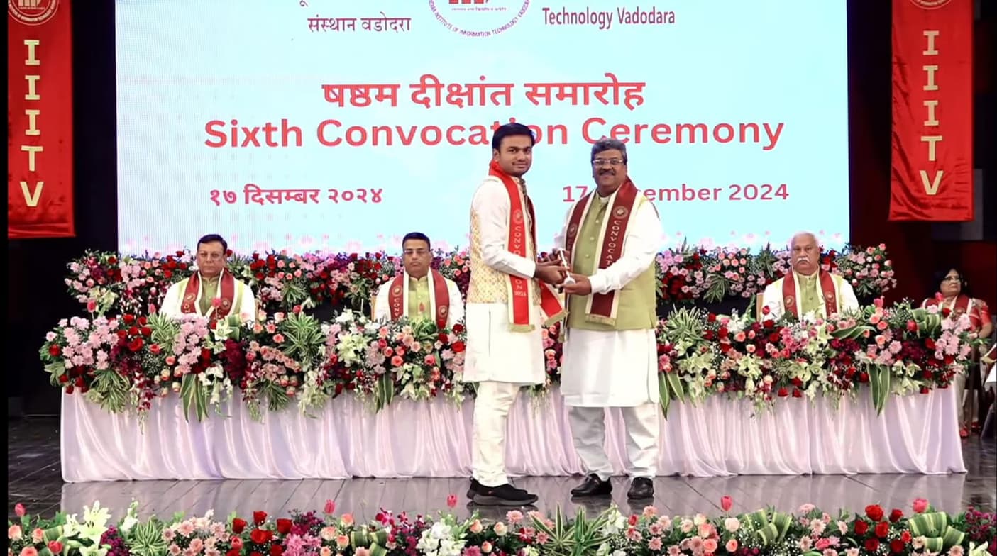 Graduation ceremony photo of Devashish 