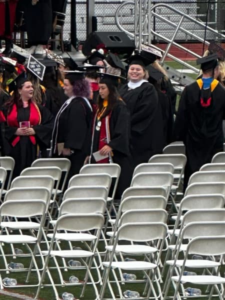 Graduation ceremony photo of Ashley 