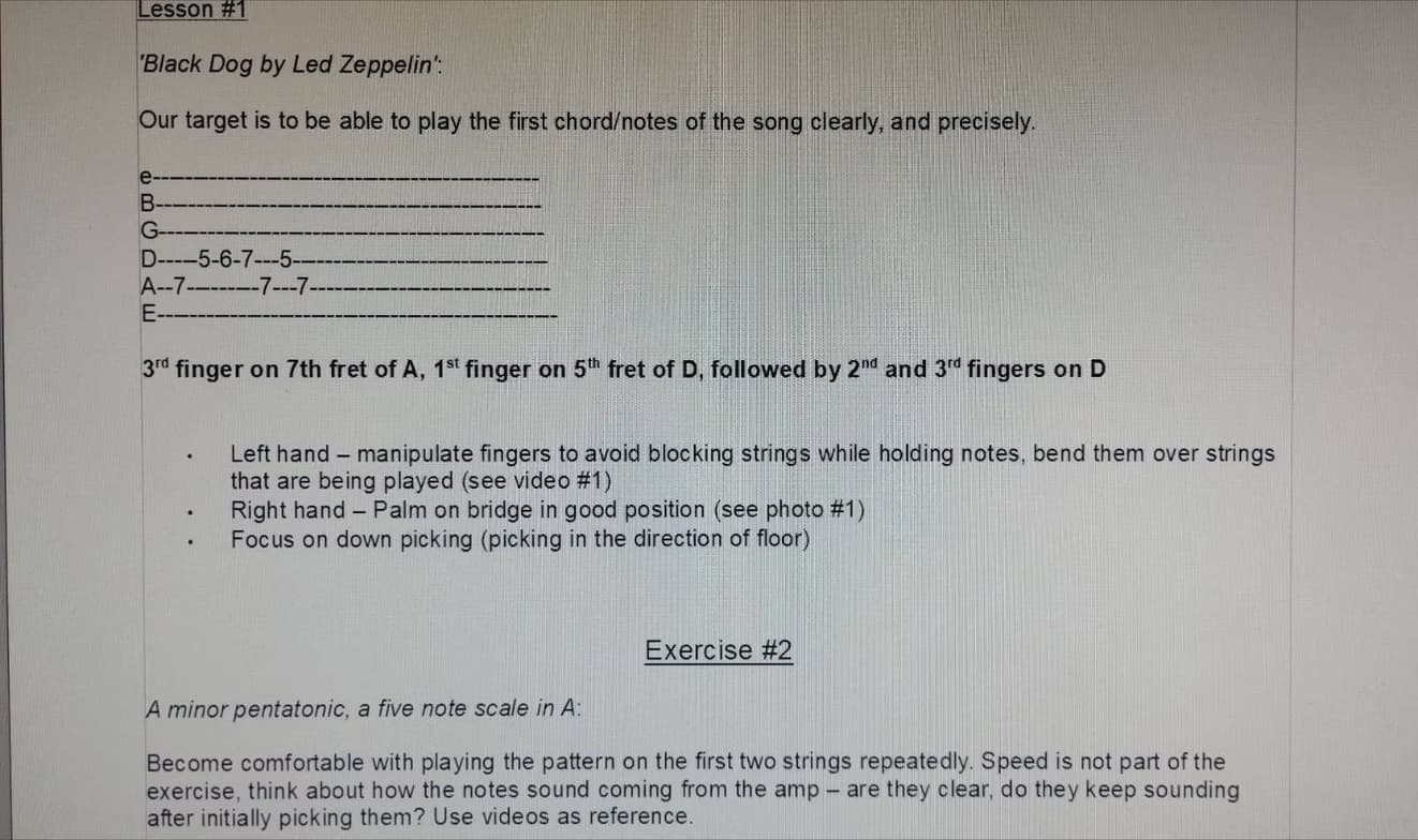 Guitar learning materials by Christopher  