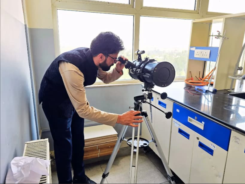 Zahoor Ahmad enjoying a hobby outside teaching 