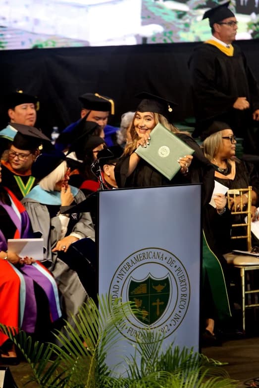 Graduation ceremony photo of Paola 