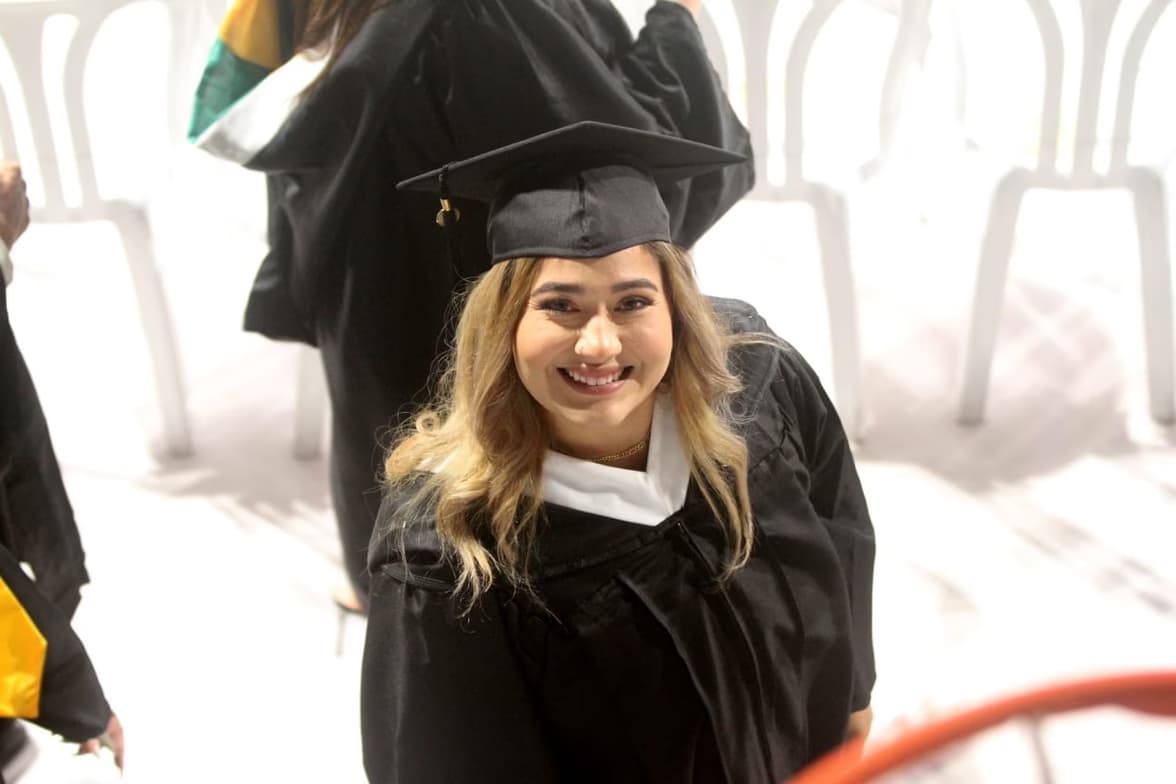 Graduation ceremony photo of Paola 