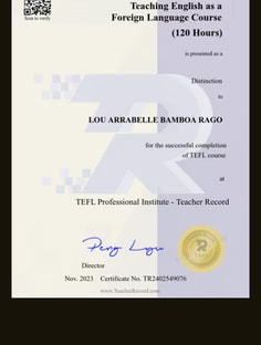 Profile photo of Lou Arrabelle Rago, undefined tutor at Wiingy