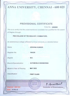 Profile photo of krishna sunder, undefined tutor at Wiingy