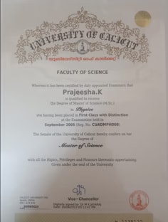 Profile photo of Prajeesha  K, undefined tutor at Wiingy