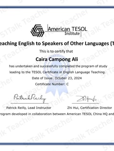 Profile photo of CAIRA ALI, undefined tutor at Wiingy