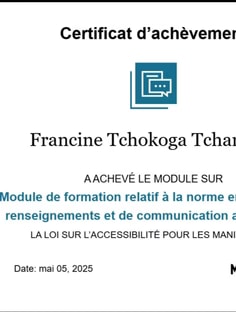 Profile photo of Francine Tchokoga Tchamaba, undefined tutor at Wiingy