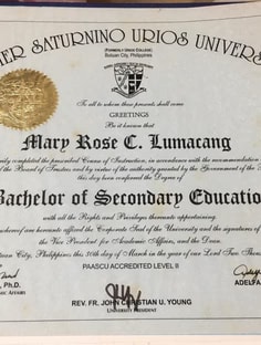 Profile photo of Mary Rose Lumacang, undefined tutor at Wiingy