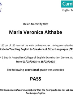 Profile photo of Maria Althabe, undefined tutor at Wiingy